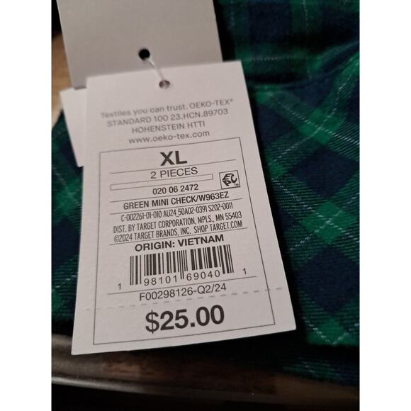 Auden Sleepware Green Mini Check Size XL - Picture 10 of 10